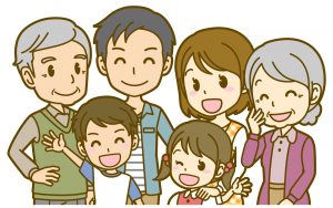 多世代のイラスト画像